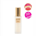 Skincare bottle with gold cap and 'Chatelier creme defence' branding, featuring awards on a white background