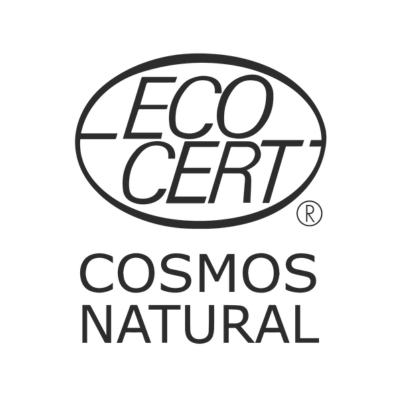 ECOCERT logo with 'COSMOS NATURAL' text on a white background