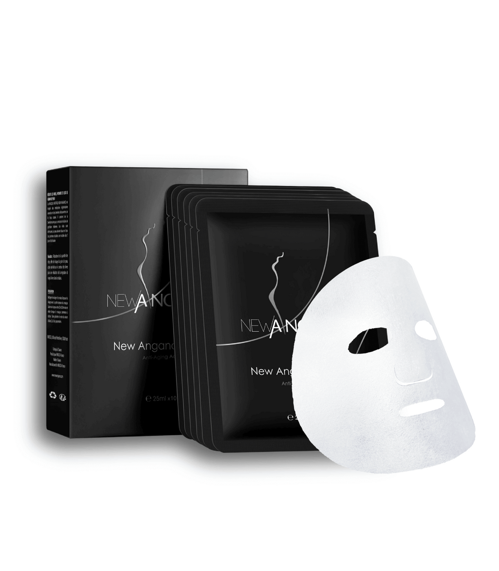 'New Angance anti aging facemask packaging on a white background 